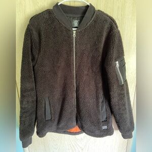 VOLCOM FIELD POLAR FLEECE JACKET Jet Black Sz Small  A4831802